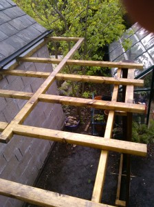 Garden shed roof frame